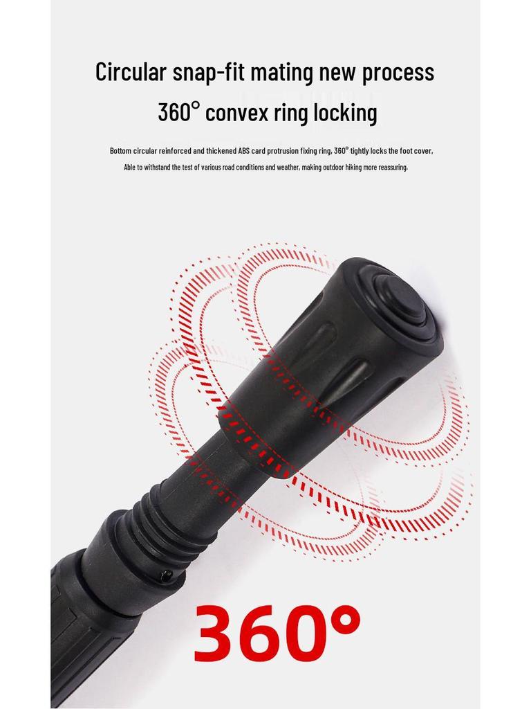 Ultra-Light Shock-Absorbing Aluminum Trekking Poles - Four-Section Telescopic Hiking Gear