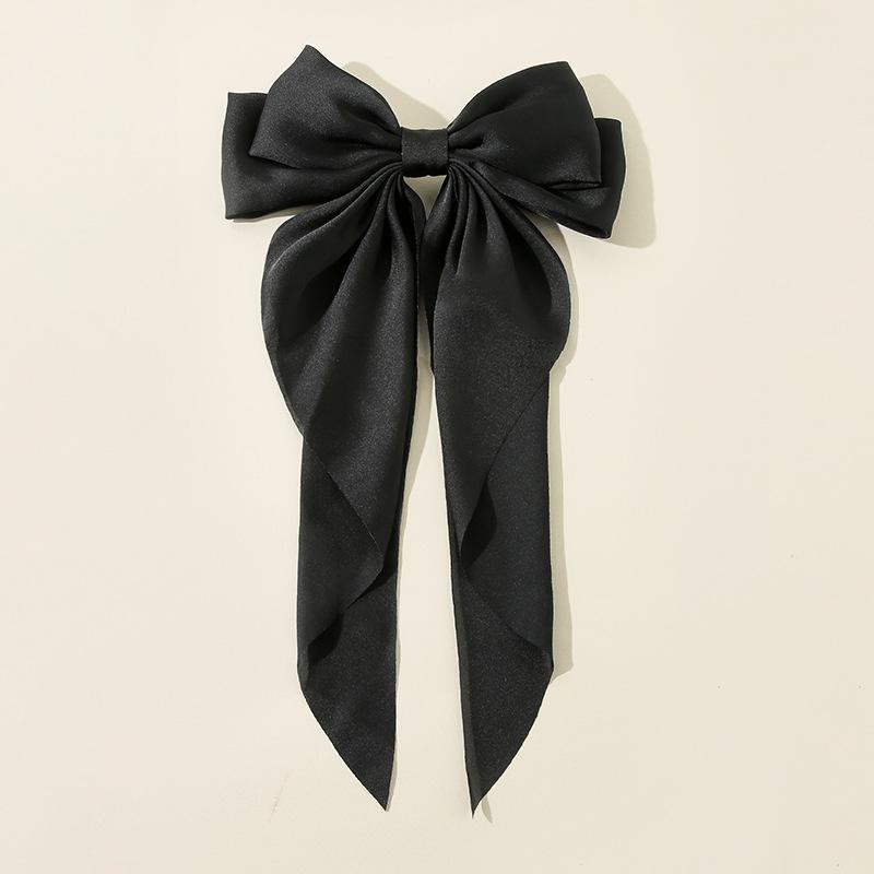 

Silky Satin Hair Bows Big Hair Bows for Women Hair Ribbons Long Tail Big Bows Hairpin Spring Clips Hair Accessories for women