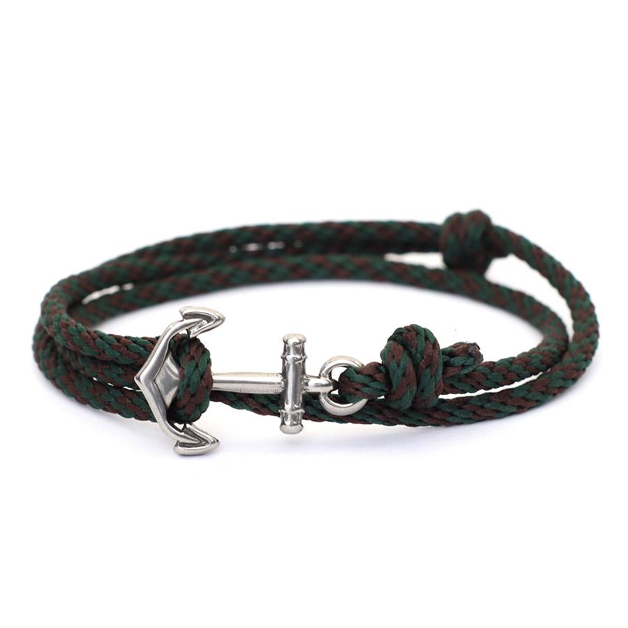 Braided Anchor Bracelet Double Layer Rope Braclet Men Adjustable Women Navy Style Nautical Adventure Accessories Students