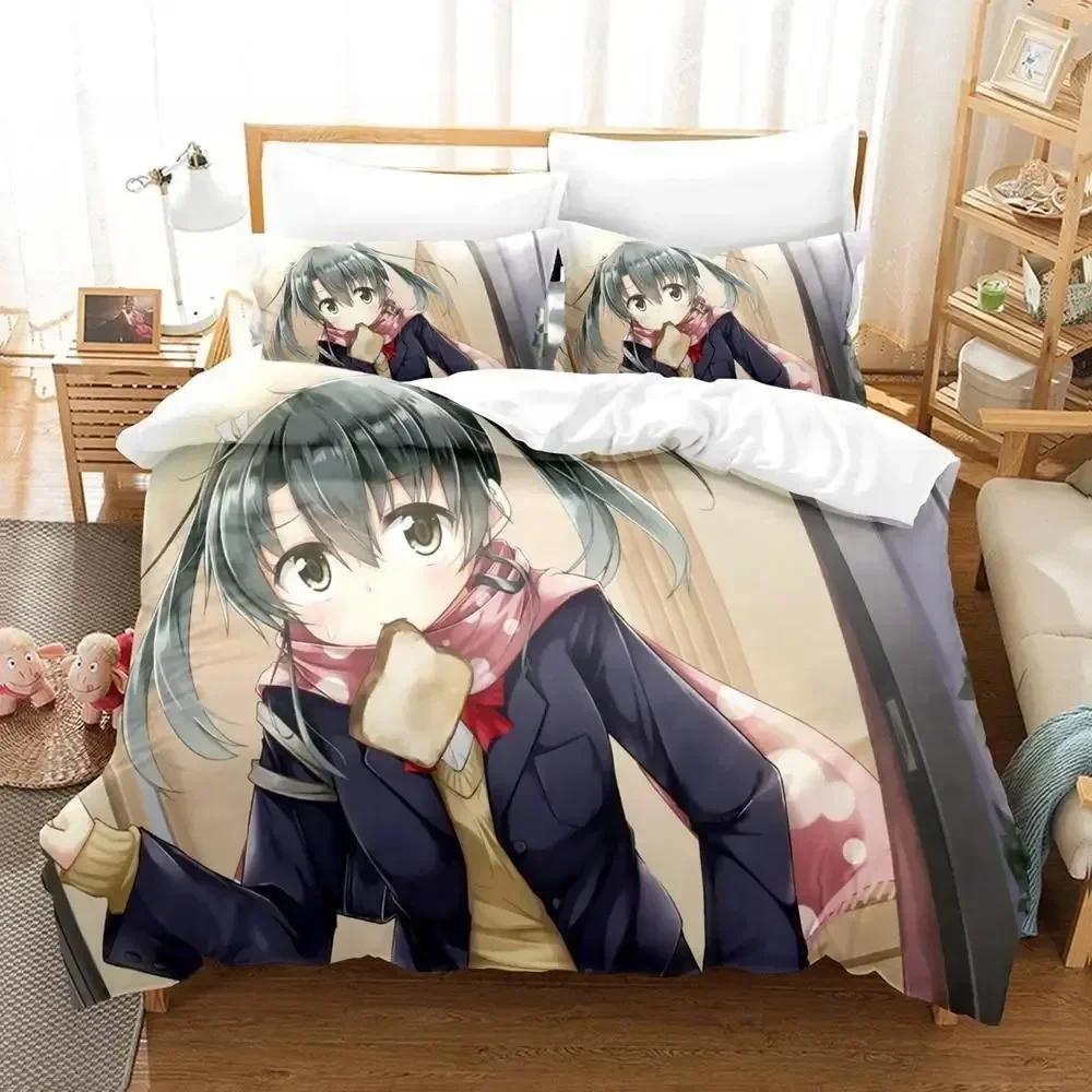 3D Kawaii Anime Zuikaku (Kancolle) Printed Bed Set Duvet Cover Pillowcase Bedding Set Bed Linen Sheet Quilt Full Queen King Size
