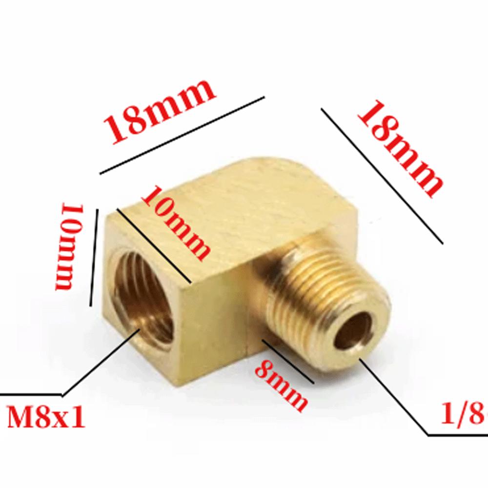 M6 M8 M10 1/8" BSP Male Female Elbow 90 Degree Block Brass Pipe Fitting Connector For Compreesion Fitting Oil Lubrication
