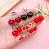 Ciondoli Gioiello Ciliegie Rosse Tridimensionali: Ciondolo Frutta in Lega per Braccialetti, Collane, Orecchini e Altro