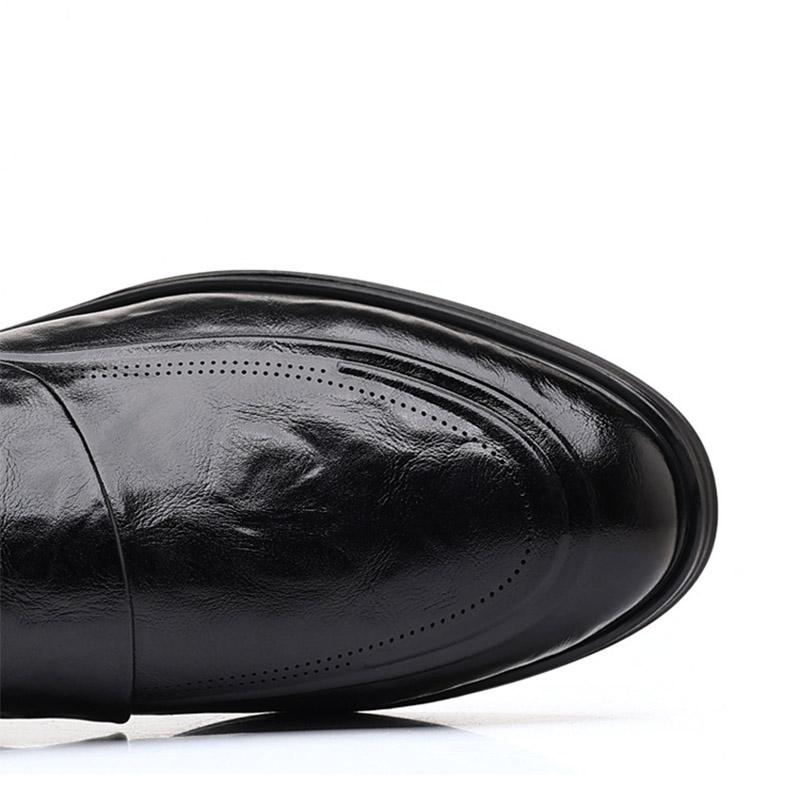 Sapatos masculinos clássicos de couro pu, slip-on, plus size, bico fino, negócios, casuais, sapatos formais para casamento