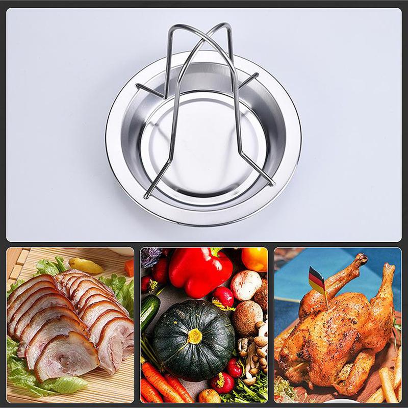 Support de gril à rôtir pour poulet, rôtissoire pour cuisine, outils de barbecue en plein air, plaque de poulet grillée antiadhésive en acier au carbone