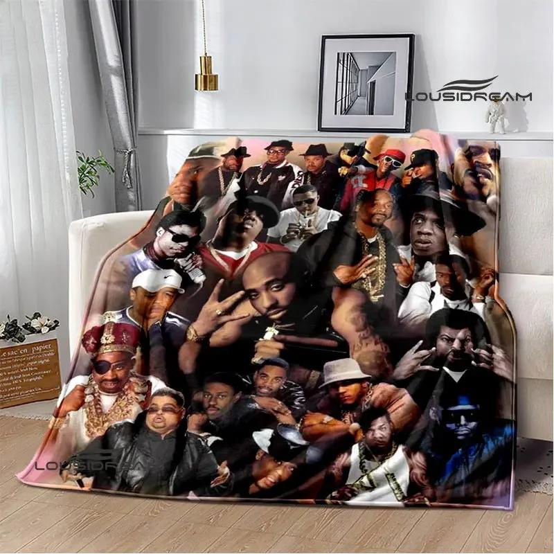 2PAC Hip -hop Singer Fashion Printed Blanket Warm Bed Blanket Soft and Comfortable Blanket Home Travel Blanket Birthday Gift