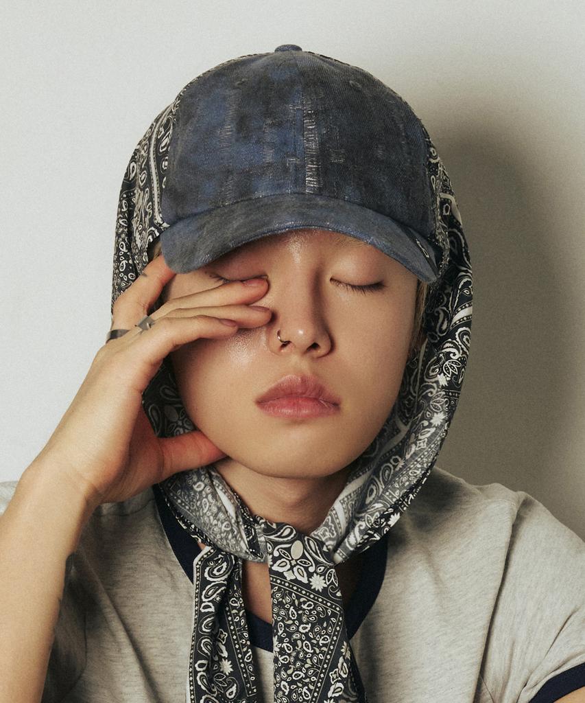 Beullaegsaenjeu Damaged Paisley Scarf Ball Cap (3 Colors)