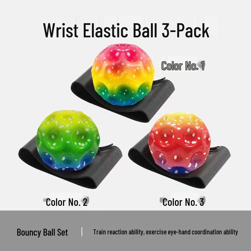 Moonstone Elastic Wrist Ball - Children’s Decompression Return Ball for Outdoor Play