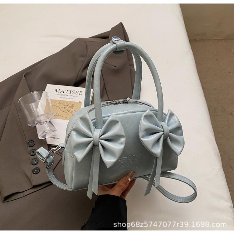 

Shoulder bag fresh 2025 new women s bag Korean version fashion bow new portable small women s bag crossbody shell bag