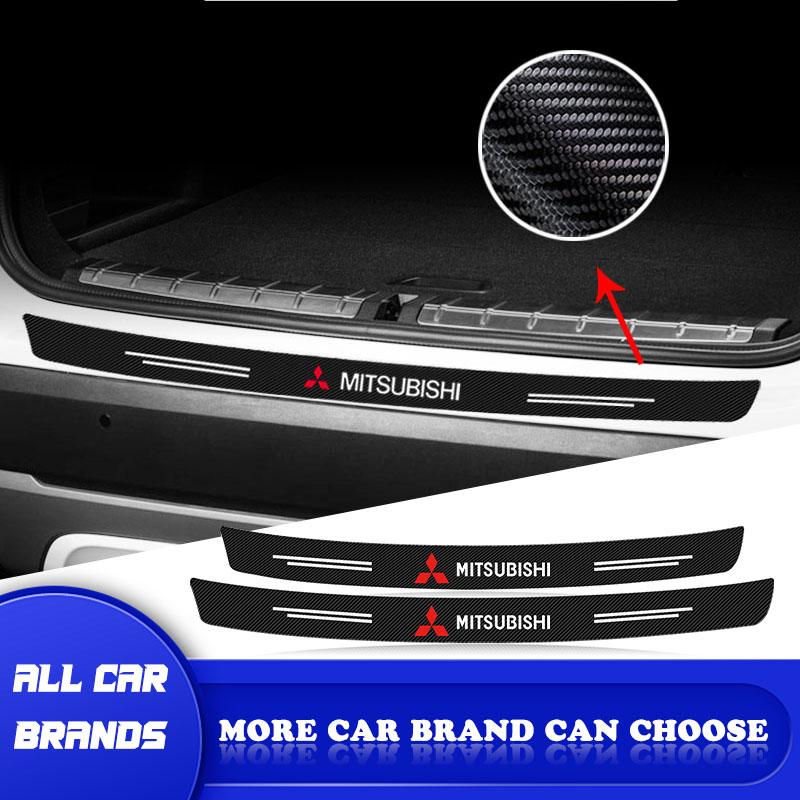 Kohlefaser Auto Stoßstange Hinten Kofferraumschutz Aufkleber für Mitsubishi Outlander Lancer L200 Pajero 10 9 ASX RALLIART Eclipse NH9