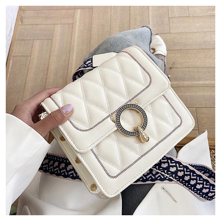 2020 neue rhomboide Handtaschen Mode Persönlichkeit Schloss Trend One-Shoulder-Diagonal-Tasche