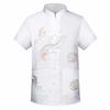 Traditional Chinese Style High Quality 2 IN 1 Tang Suit 2 Patterns Embroidery Dragon Hanfu Blouse Wu Tang Suit Men Kung Fu T Shirts Tops Jackey