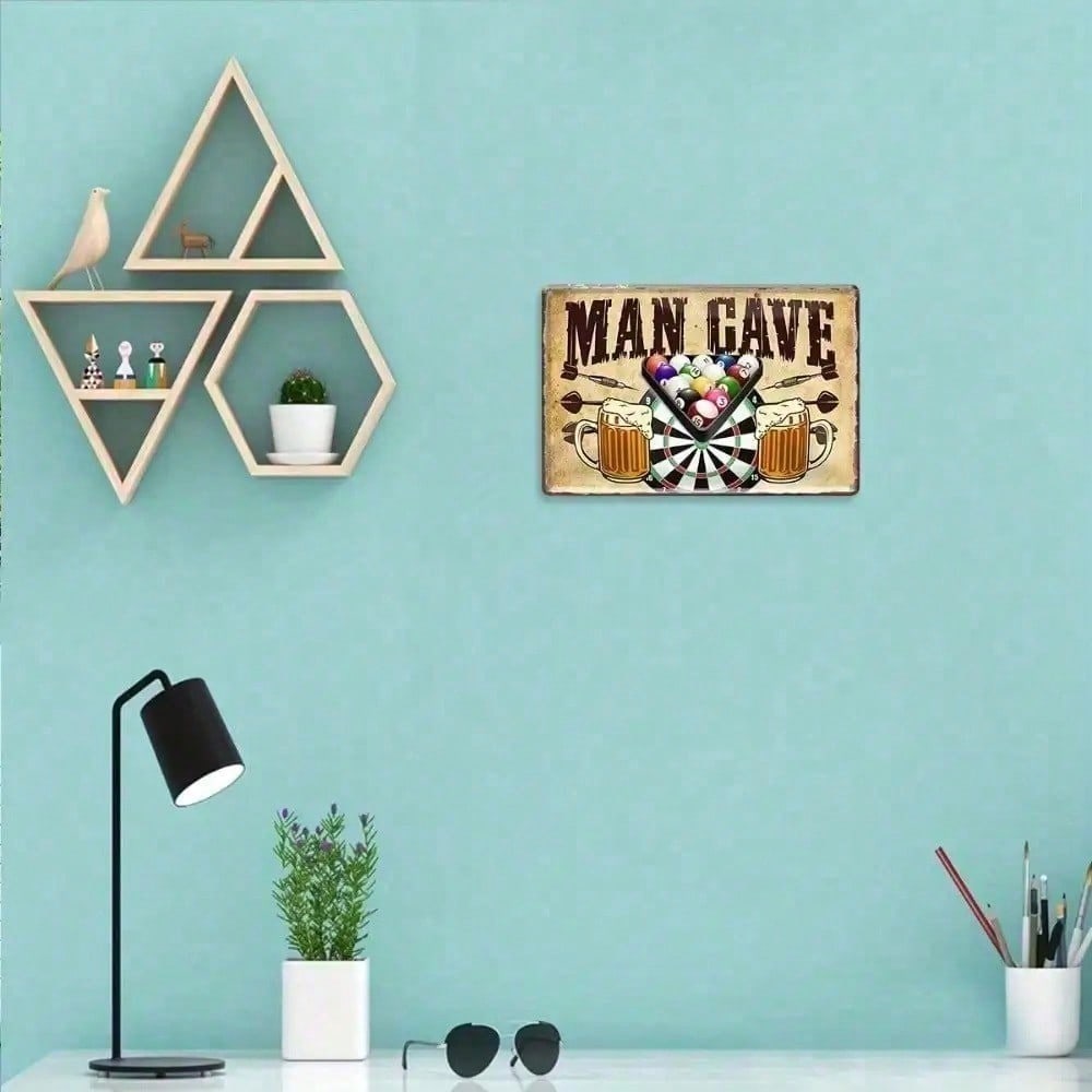 

Vintage Billiard Metal Sign 12x8 Inch Retro Bar Wall Art Tin Poster Home Decor Man Cave Brewpub різнокольоровий