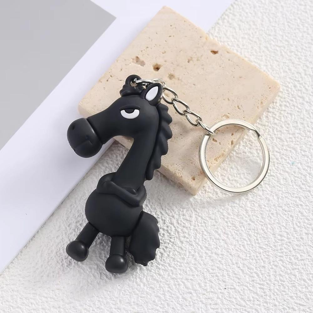 Chinese Mascot Dolls Keychain Accessories The Chosen Black Horse Bag Pendant  Christmas Gifts