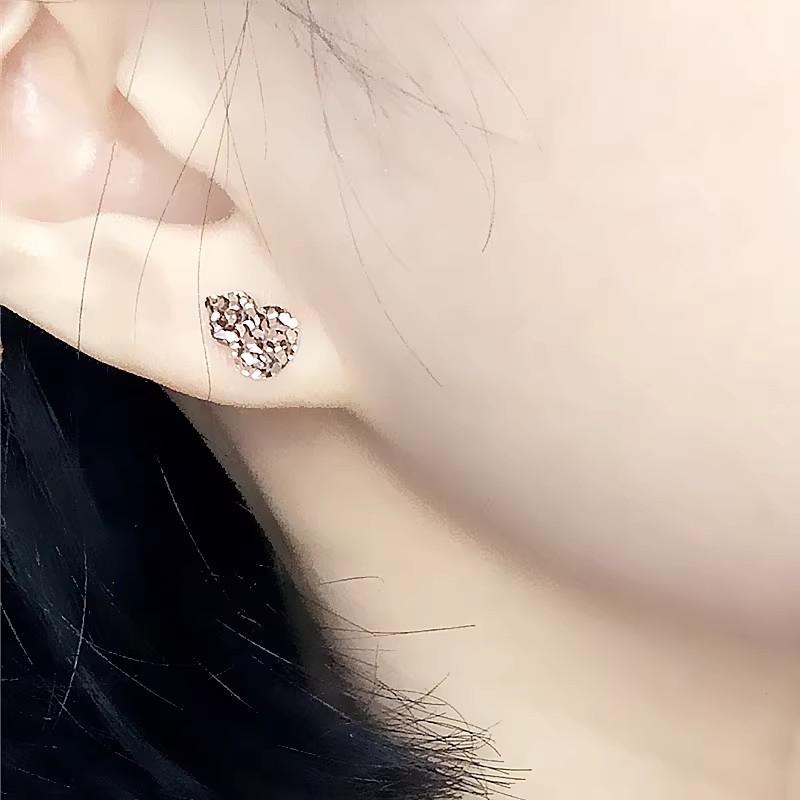 Exquisite Russian 585 Purple Gold Crushed Ice Gourd Stud Earrings Fashionable Shiny Rose Gold Plated Small Stud Earrings Women