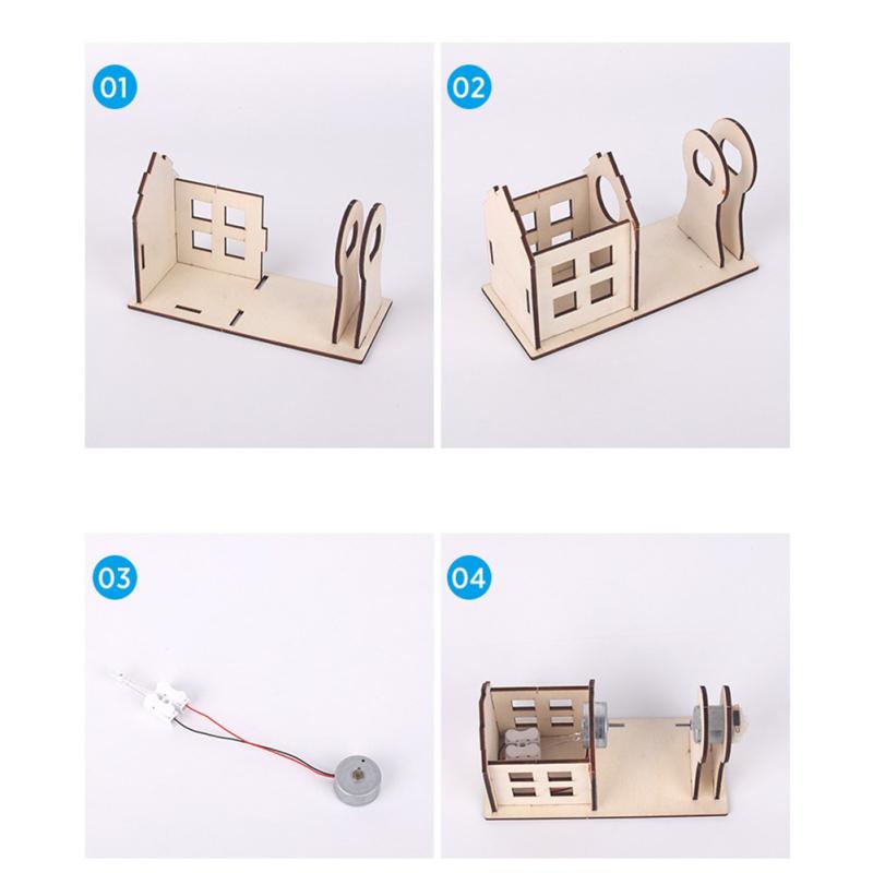 Mini  Wind  Power  Station Material Diy Assemble Toys Physics Education Toy For Children