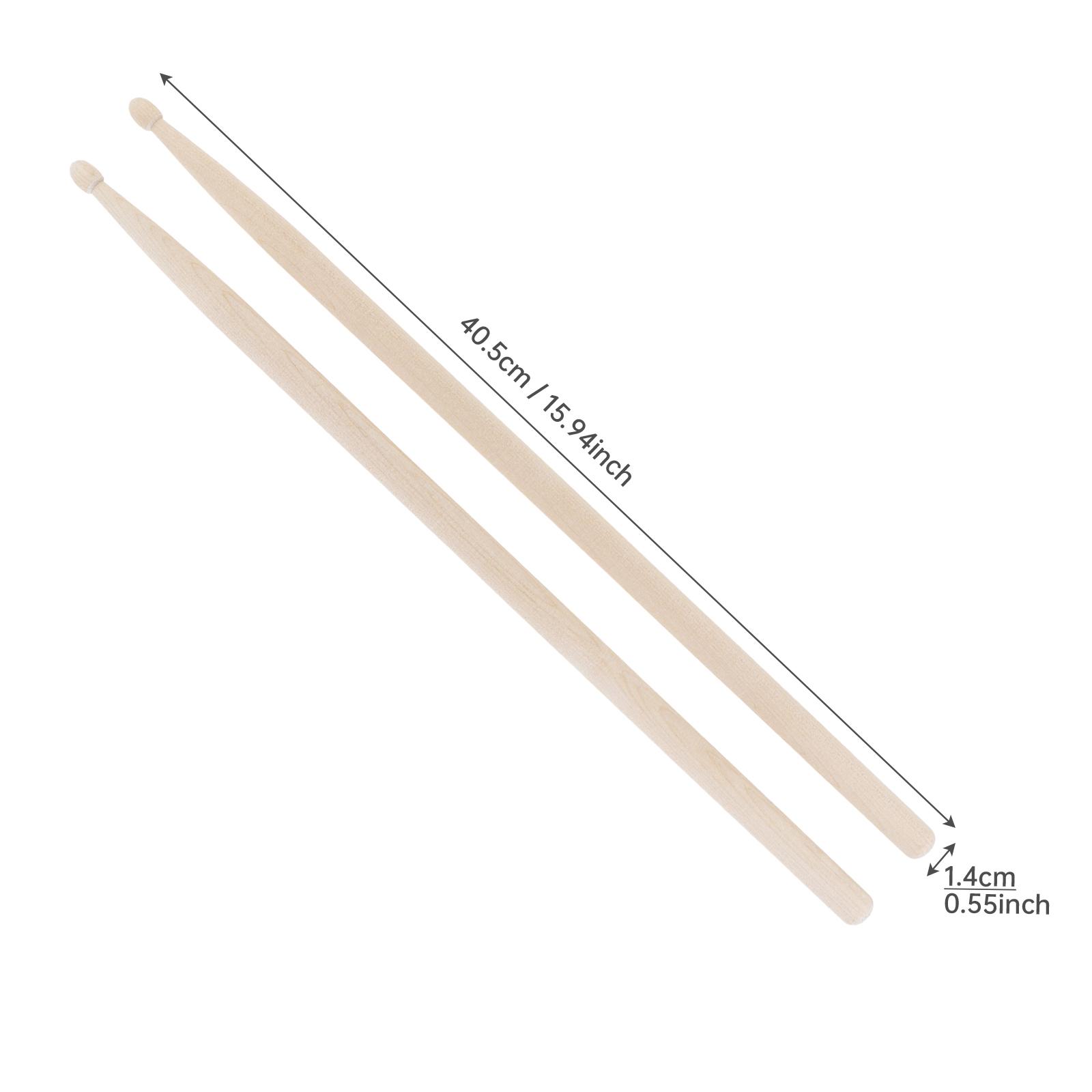 

1 пара барабанных палочек 5A 7A Классические из кленового дерева Ударный инструмент Тренировочная барабанная палочка для джазовой барабанной установки 5A