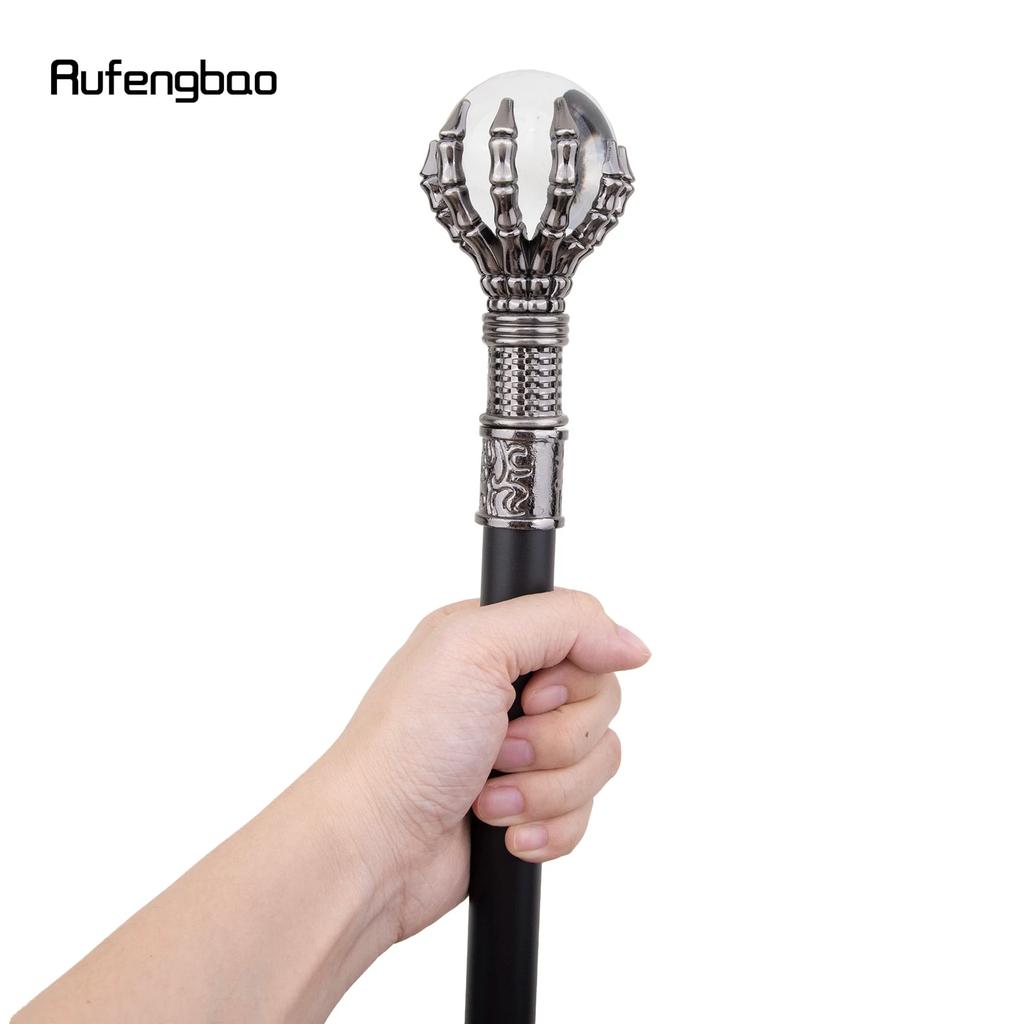 Transparent Glass Ball Steampunk Walking Cane Fashion Decorative Walking Stick Gentleman Luxury Crosier Knob Walking Stick 93cm
