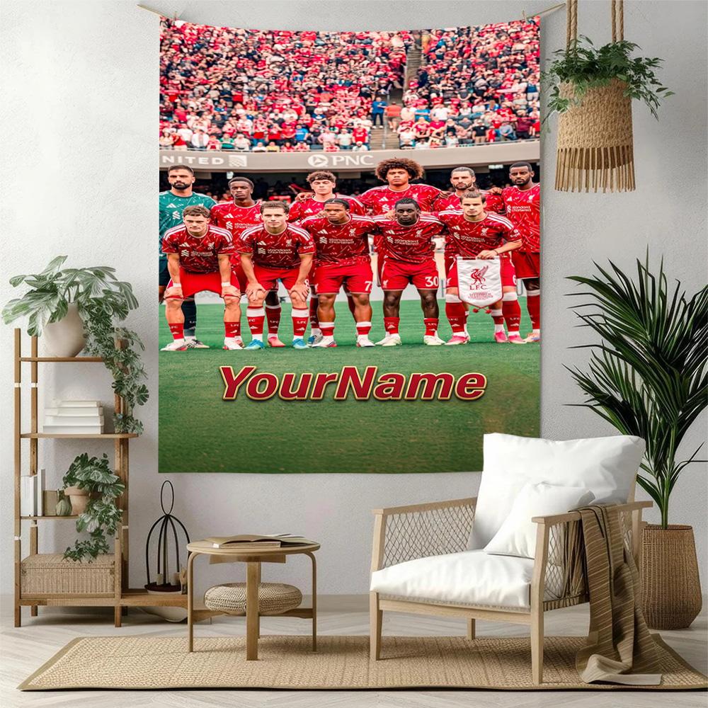Liverpool Custom Your Name Wall Decor Tapestry Art For Pet Memorial Birthdaywedding Party Backdrop Family Gift