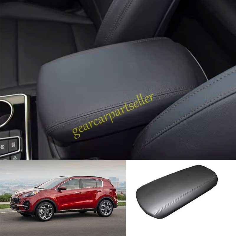 For Kia Sportage 17-2022 Black Leather Center Console Armrest Lid Box Cover