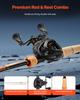 Rod and Fishing Reel Combo, IM7 Carbon Fiber Baitcasting Rod and Reel Combo, Bass Fishing Pole with 7+1 BB System, 7.0:1 Gear Ratio, Cork Handle,