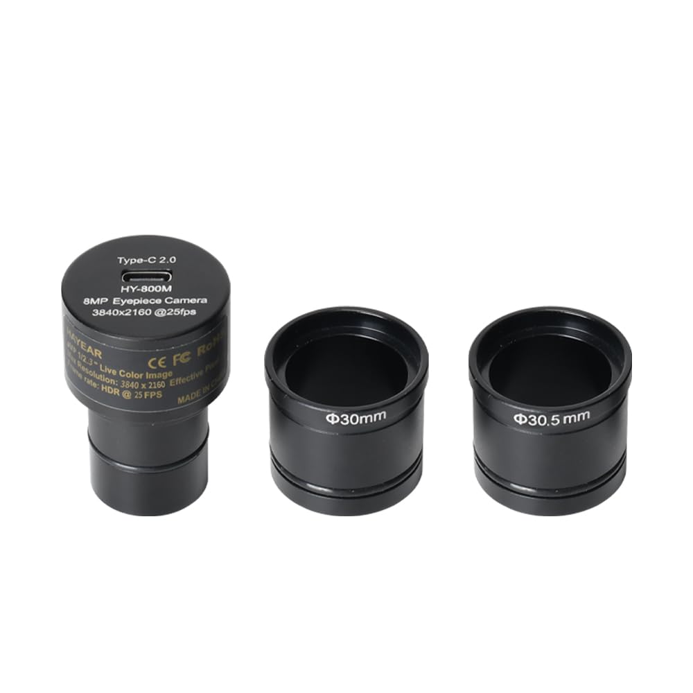 HAYEAR 8MP Digital Eyepiece Camera Microscope Video Camera Adapter USB2.0 + DIA30MM/30.5MM