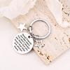 Unique Friendship Gift Stainless Steel Keychain With Star Design For Birthdays And Parties