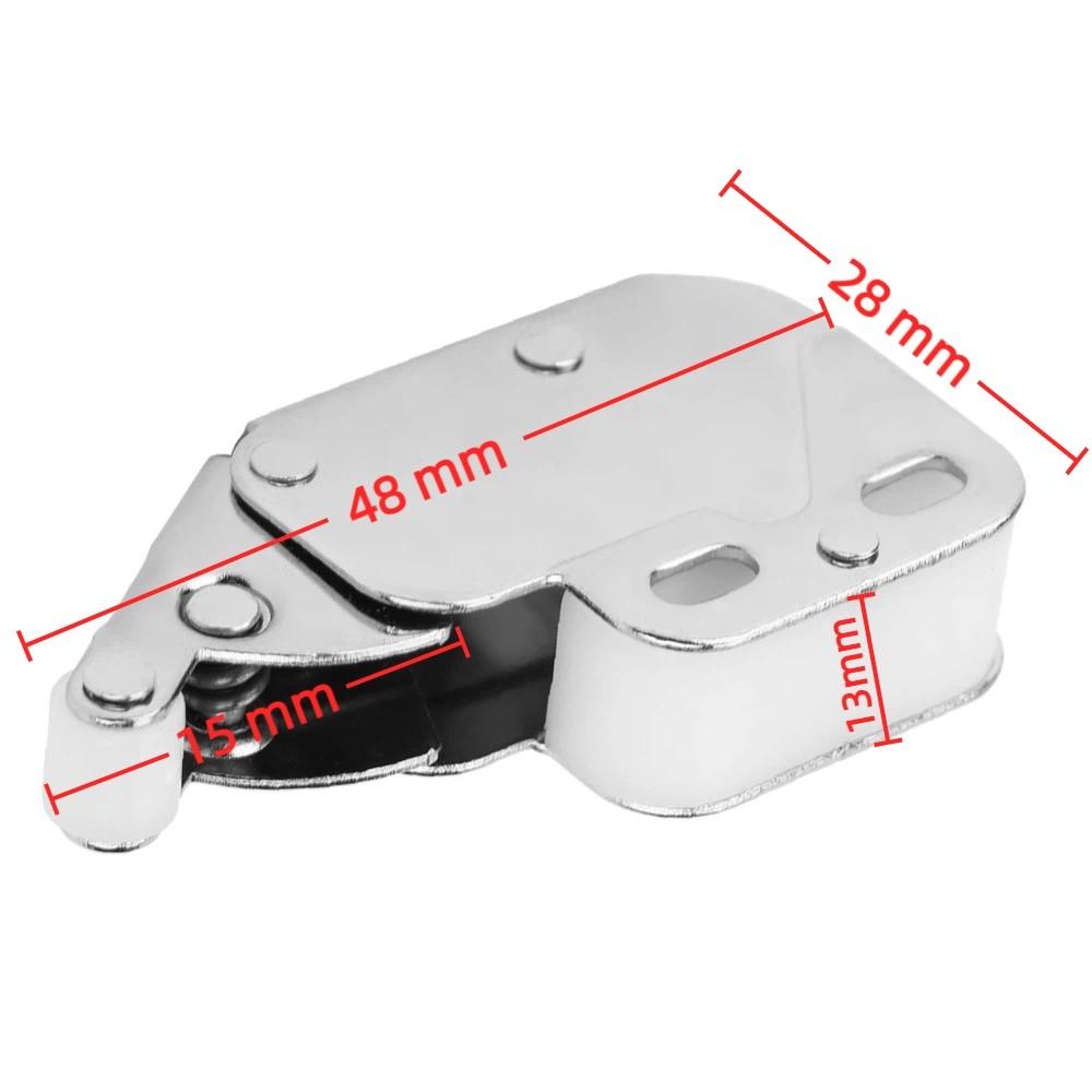 4pcs Mini Tip Cabinet Door Latch Push to Open / Press Open Automatic Spring Snap Cupboard Door Catch Touch Release Self-Locking
