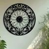 Vintage Sonnenblumen-Eisen-Wandkunst Außenbereich Innenbereich Gartendekoration