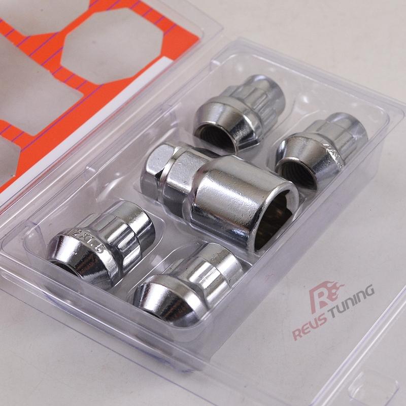 4Nuts+1Key M12X1.5 M12X1.25 M14X1.5 32mm Steel Auto Car Wheel Rim Lock Locking Nuts Lug Nuts For Honda Toyota Mazada