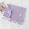 Cashmere Feel Solid Color Scarf for Women Imitation Cashmere Autumn and Winter Atmosphere Korean Style Versatile Mid Length Shawl Scarf
