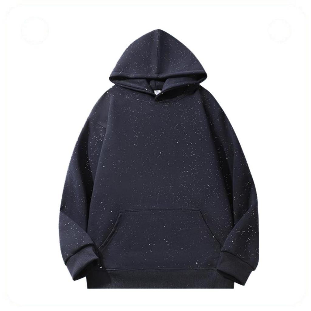 American Street Trend Hoodie, Heavyweight Loose Starry Hoodie, Pullover Top