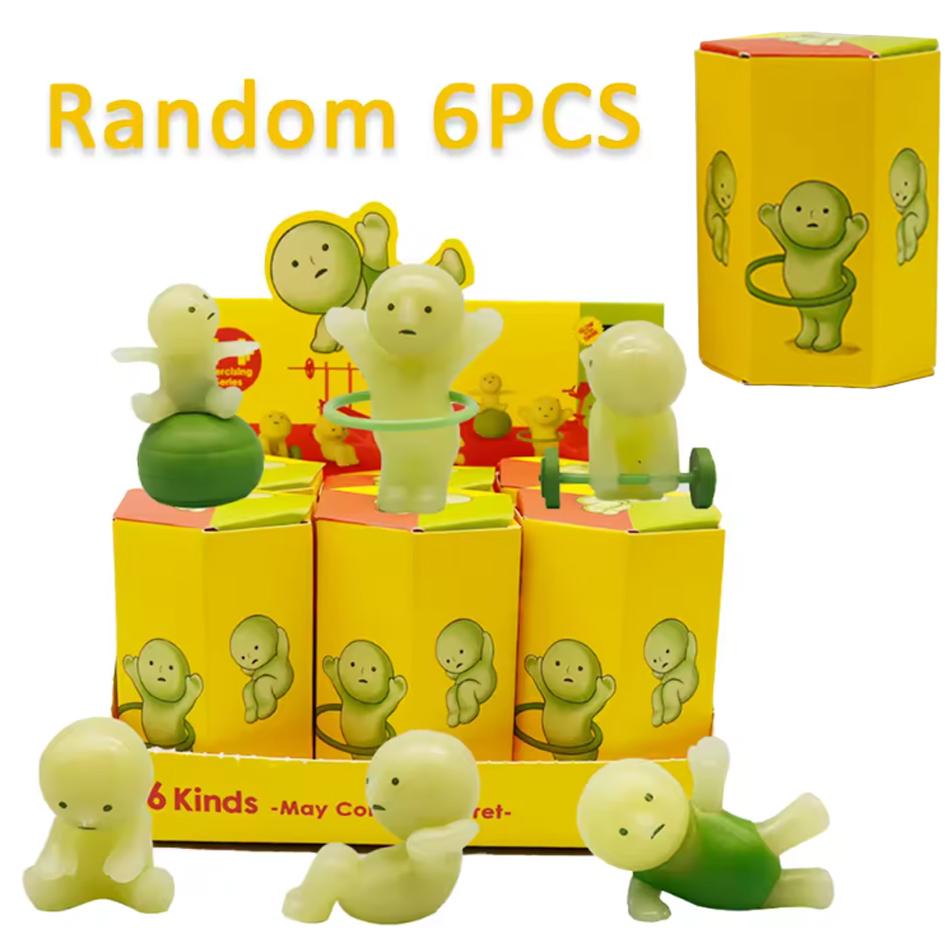 5 styles luminous green dolls mysterious box figures phone accessory doll collection birthday christma gift Bedroom decoration