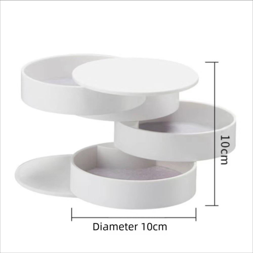 Multi-Layer Rotating Jewelry Storage Box Nordic Style Ring Bracelet Storage Rotating Jewelry Organizer Box Anti Dust With Lid