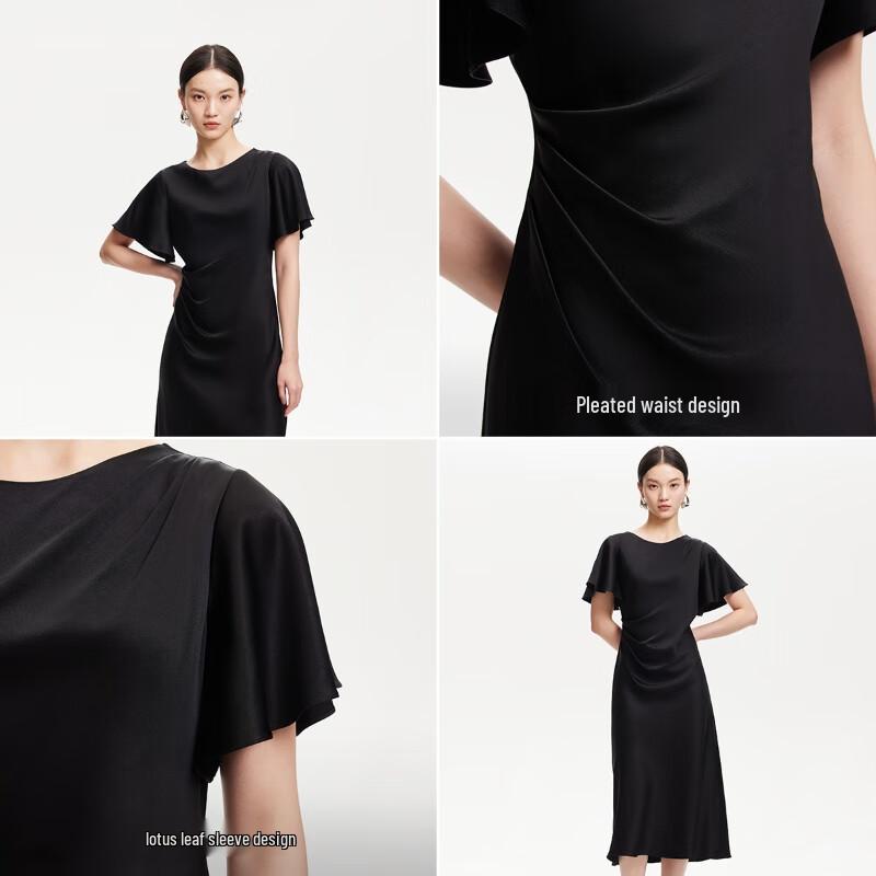 VEROMODA Women's Ruffle-Sleeve Pleated A-Line Dress