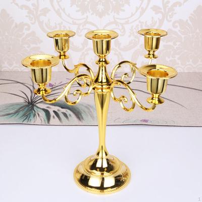 5 Arms Candle Holder Candlestick Stand Candelabra Tapered Candles for Wedding