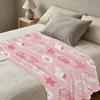 Soft Pink Flannel Blanket Non-Pilling Ocean Themed Warm Throw, Cozy for Maternity, Home Decor, Christmas & Halloween