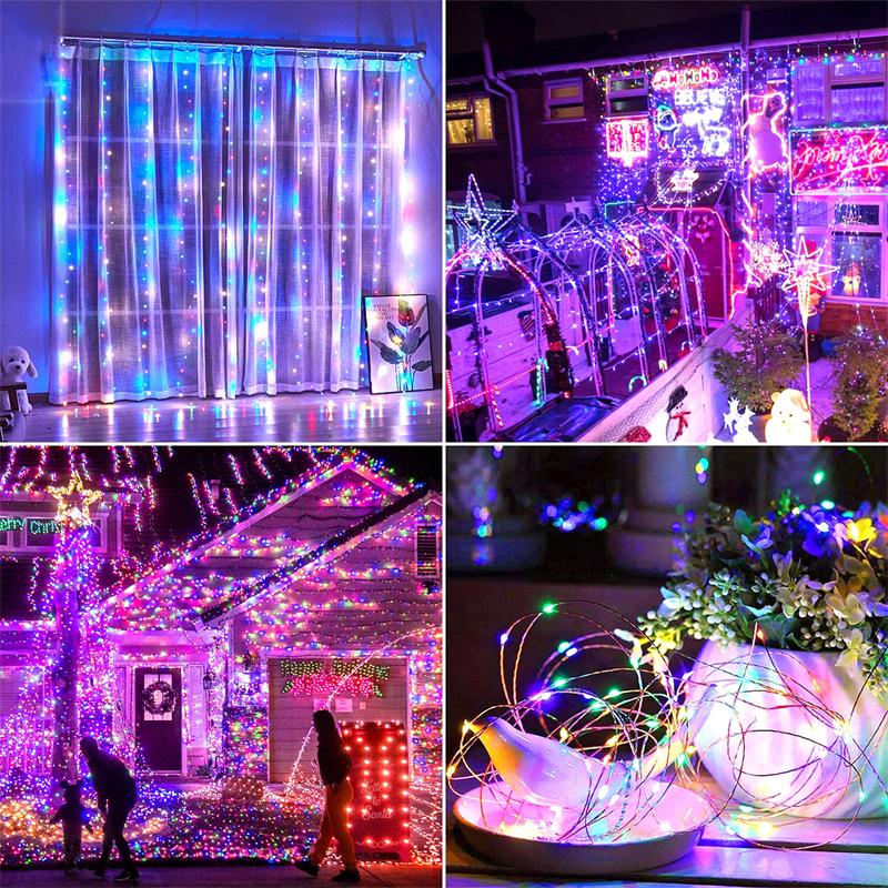 JOYBLISS 7M/12M/22/32M Solar Led Fairy Light Outdoor Festoon Led Waterproof Garland String Lights Christmas Party Garden Solar Lamp Decor