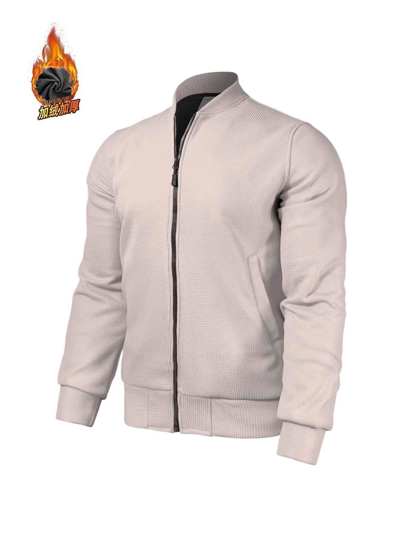 2023 Men s Trendy Fleece-Lined Autumn/Winter European & American Casual Jacket L