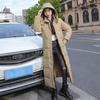 High Quality Fashion Autumn Witner Women's X-long Hooded Winter Down Parka Ladies Warm Slim Split Jacket Coat Female