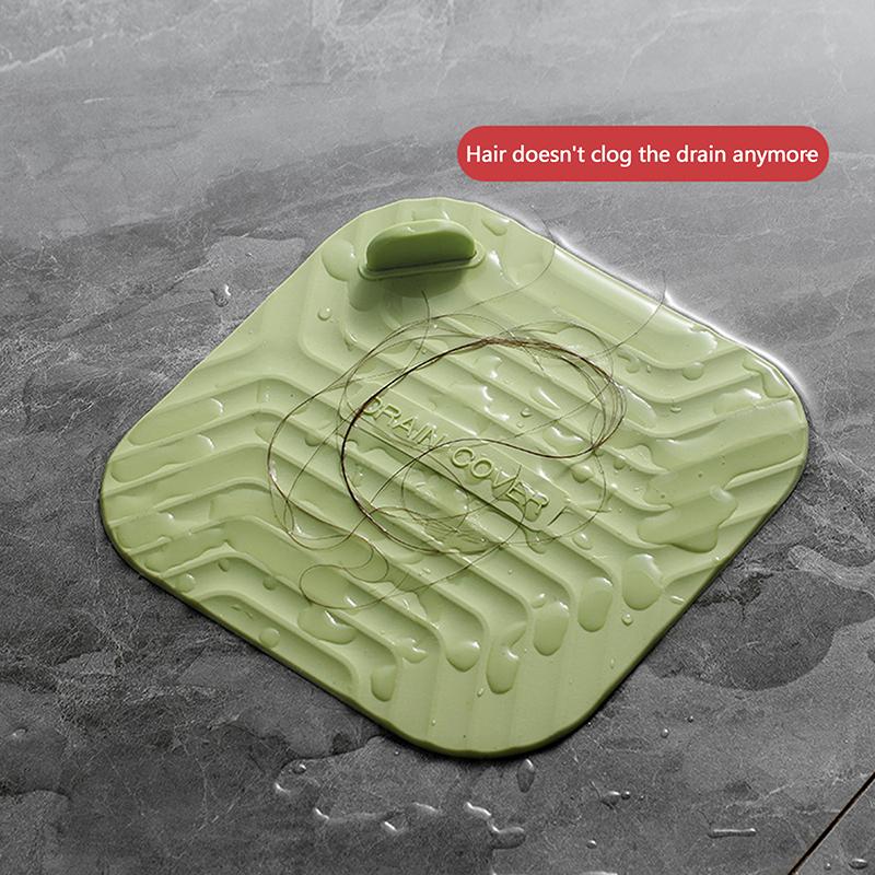 Anti-Blocking Silicone Floor Drain Cover For Bathroom Anti-Hair Cockroach-Proof Floor Drain Pad Sewer Pipe Deodorant Mat