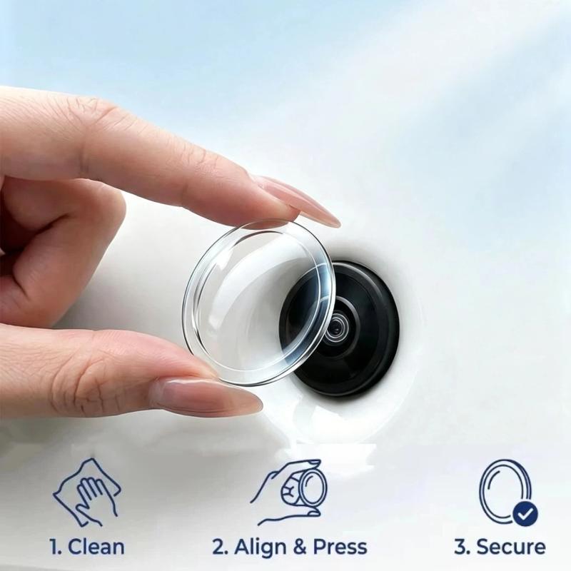 2Pcs 360° Protection Anti-Scratch Waterproof Cover For Vehicle Camera Universal Car Rear View Backup Camera Lens Protectors