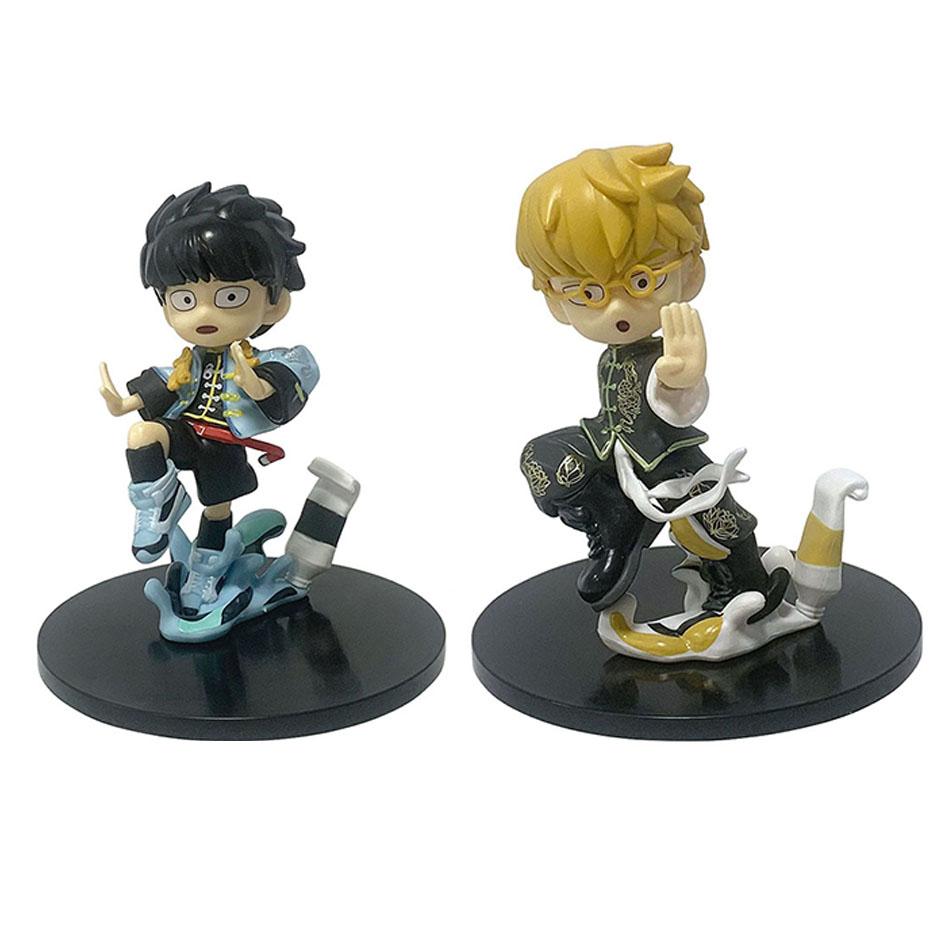 Mob Psycho Anime Figures Gk Reigen Arataka Edition Kawaii Sitting Palm Series Model Doll Desktop Ornaments Collectible Toy Q 100 Kid Friendly