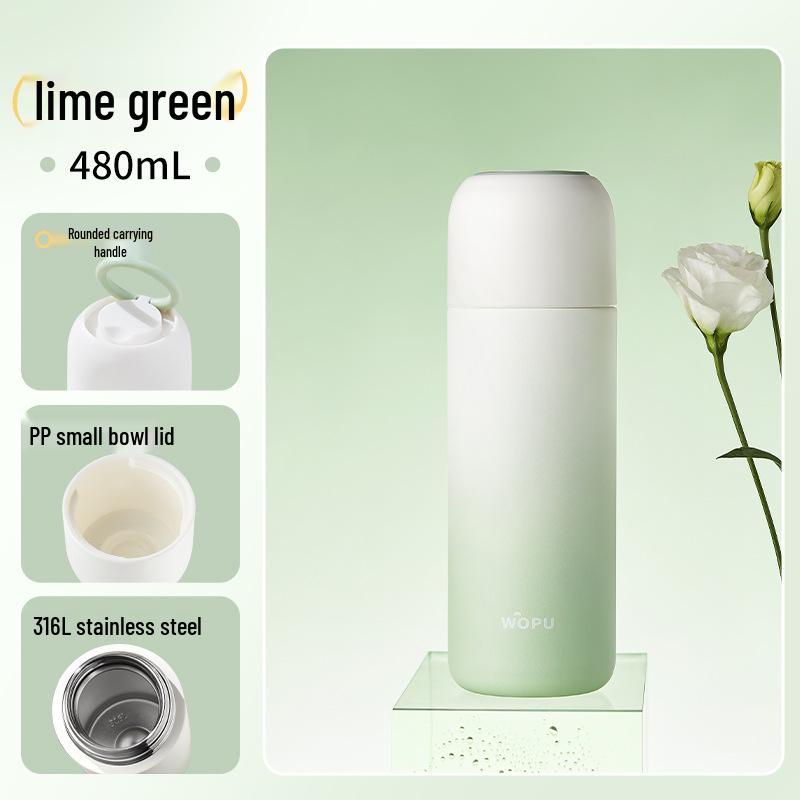 Sleek 316 Stainless Steel Water Bottle - 2025 Model, Portable Large Capacity for Women and Students 480ml