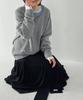 Ronron Strap Knot Long Skirt Black