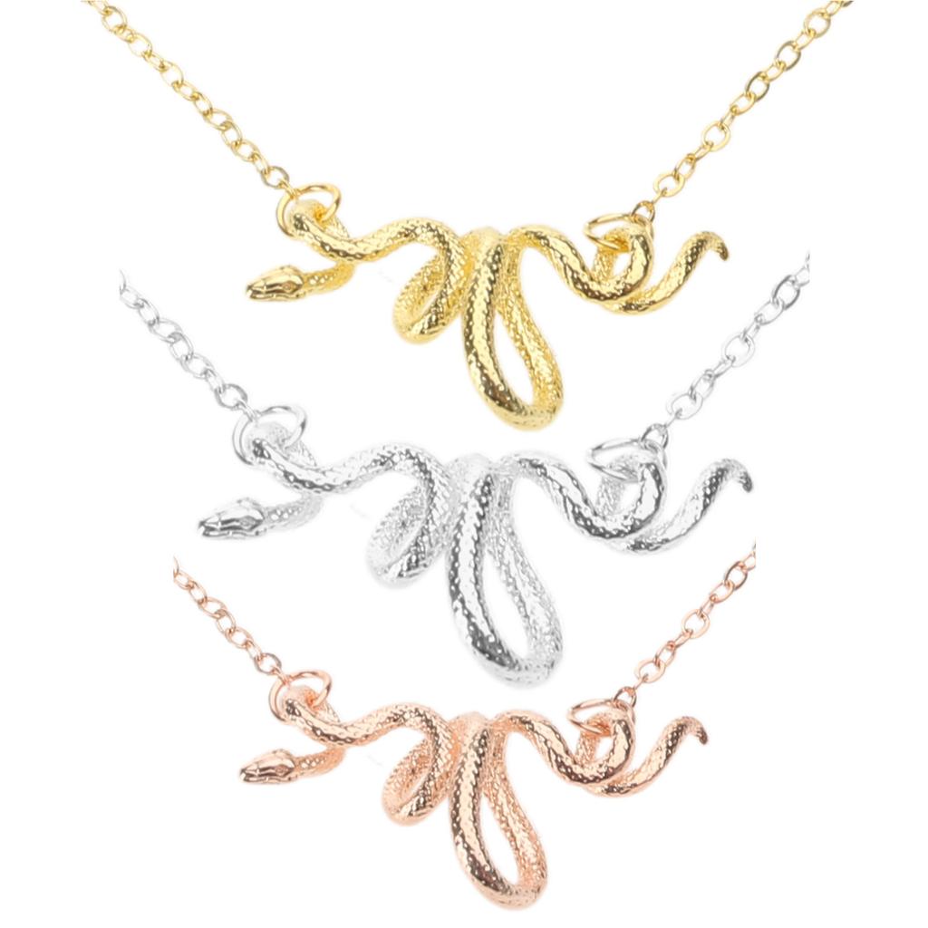 Elegant Adjustable Serpent Necklace Unique Snake Figure Necklace with Adjustable Length for Daily Wear Dates Parties