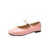 Fashion Flat Shoes for Women 2025 New Spring and Autumn Bow Shallow Mouth French Retro Ballet Red Mary Jane Shoes Large Size 44 43