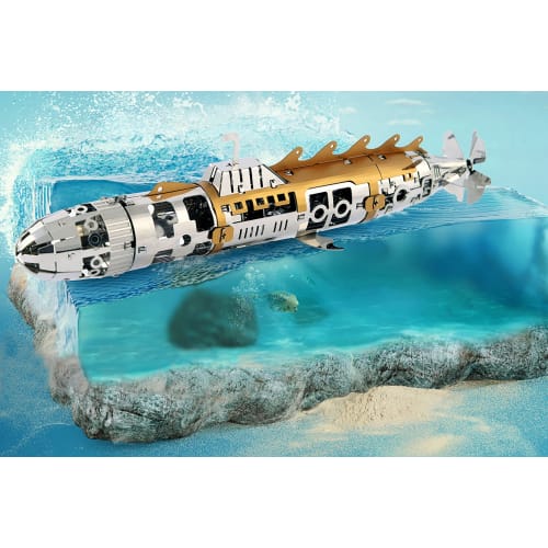 METAL-TIME, Nautilus Submarine Model, Nautilus Model Kit, 3D Metal Model Kit, Nautilus 3D Model Kit, 3D Metal Puzzle, Elusive Nautilus Model