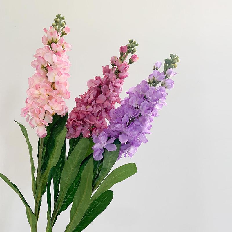Artificial Hyacinth Green Leaves Violet Fake Silk Artificial Flowers Mariage Birthday Party Bridal Floral Home Decoration