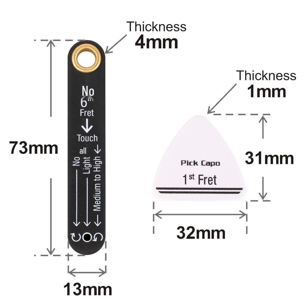 Guitar String Spacing & Neck Curvature Ruler for Folk, Classical, Electric, and Bass Guitar