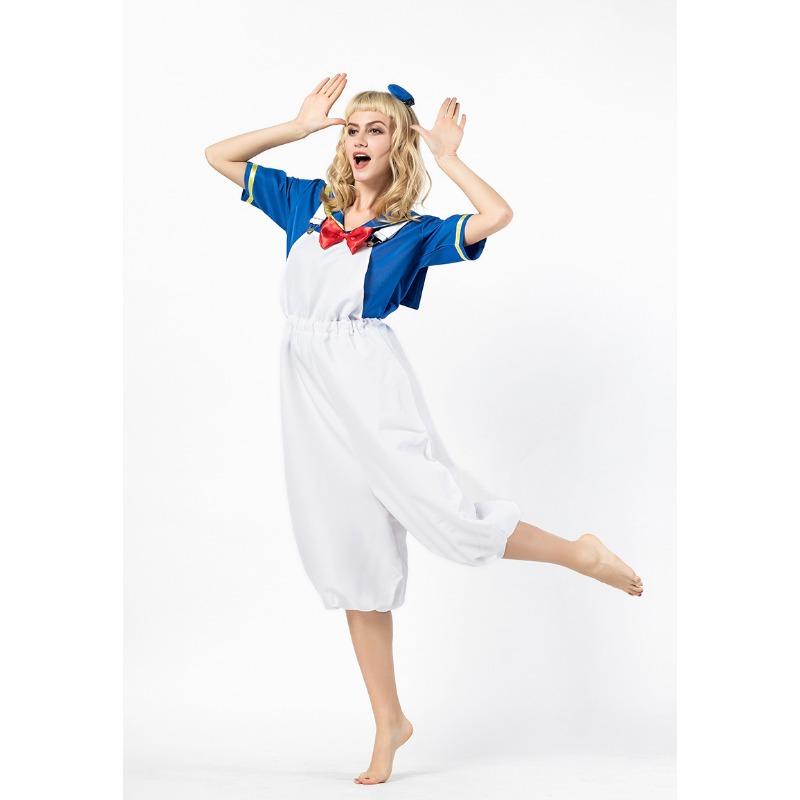 New Adult Children's Cute Little Duck Sailor Suit, Navy Duck Cartoon Animation Parent-child Suit